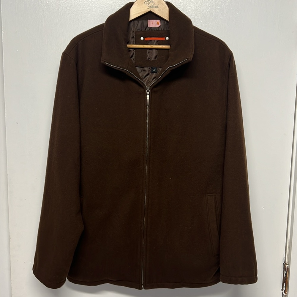 Wool Nylon full zip jacket Dry Cleaned Mens L